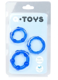 Набор из 3 синих эрекционных колец A-toys - A-toys - в Пензе купить с доставкой