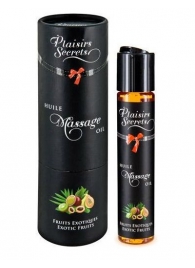 Массажное масло с ароматом экзотических фруктов Huile de Massage Gourmande Fruits Exotiques - 59 мл. - Plaisir Secret - купить с доставкой в Пензе