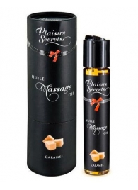 Массажное масло с ароматом карамели Huile de Massage Gourmande Caramel - 59 мл. - Plaisir Secret - купить с доставкой в Пензе