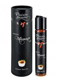 Массажное масло с ароматом крем брюле Huile de Massage Gourmande Creme Brulée - 59 мл. - Plaisir Secret - купить с доставкой в Пензе