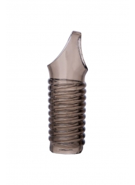 Дымчатая насадка с рёбрышками и подхватом мошонки ToyFa XLover - 12,5 см. - ToyFa - в Пензе купить с доставкой