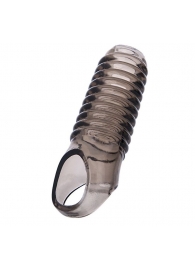 Дымчатая насадка с рёбрышками и подхватом мошонки ToyFa XLover - 12,5 см. - ToyFa - в Пензе купить с доставкой