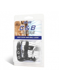 Утяжка на пенис на замочке Duo Cock And Ball Lock - BlueLine - купить с доставкой в Пензе
