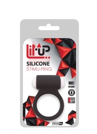 Чёрное эрекционное виброкольцо LIT-UP SILICONE STIMU RING 3 BLACK - Dream Toys - в Пензе купить с доставкой