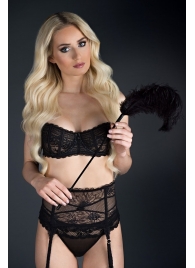 Стек с большим чёрным пером Large Feather Tickler - 65 см. - Blush Novelties - купить с доставкой в Пензе