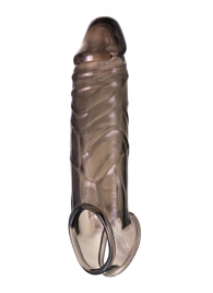 Дымчатая фаллическая насадка с подхватом и закрытой головкой - 16,2 см. - ToyFa - в Пензе купить с доставкой