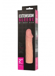 Телесная насадка-удлинитель Extension sleeve - 17 см. - Sitabella - в Пензе купить с доставкой