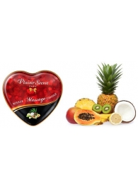 Массажная свеча с ароматом экзотических фруктов Bougie Massage Candle - 35 мл. - Plaisir Secret - купить с доставкой в Пензе