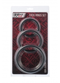 Набор из 3 чёрных эрекционных колец - ToyFa - в Пензе купить с доставкой