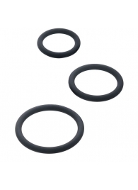 Набор из 3 чёрных эрекционных колец - ToyFa - в Пензе купить с доставкой