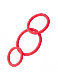 Набор из 3 красных эрекционных колец различного диаметра - ToyFa - в Пензе купить с доставкой