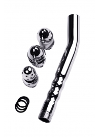 Металлический анальный душ с тремя насадками - ToyFa - купить с доставкой в Пензе