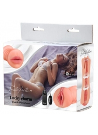 Двусторонний мастурбатор с вибропулей Satisfaction Lucky charm - Lola Games - в Пензе купить с доставкой
