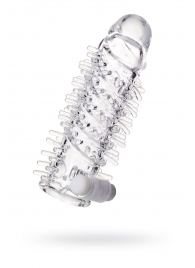 Насадка на пенис TOYFA A-Toys с вибропулей и шипами - 13,4 см. - A-toys - в Пензе купить с доставкой