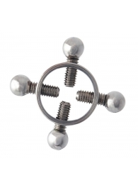 Серебристые зажимы для сосков на винтах - ToyFa - купить с доставкой в Пензе