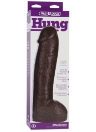 Большая насадка для трусиков Vac-U-Lock Realistic Hung - 31,7 см. - Doc Johnson - купить с доставкой в Пензе