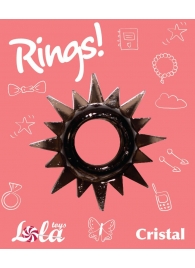 Чёрное эрекционное кольцо Rings Cristal - Lola Games - в Пензе купить с доставкой