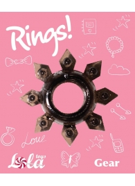 Чёрное эрекционное кольцо Rings Gear - Lola Games - в Пензе купить с доставкой