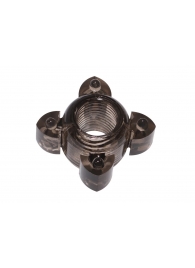 Чёрное эрекционное кольцо Rings Screw - Lola Games - в Пензе купить с доставкой