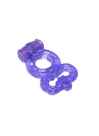 Фиолетовое эрекционное кольцо Rings Treadle с подхватом - Lola Games - в Пензе купить с доставкой