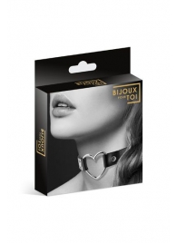 Чёрный чокер с кольцом в форме сердца - Bijoux Pour Toi - купить с доставкой в Пензе