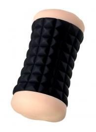 Двухсторонний мастурбатор JOS JANICE в черном цилиндре - JOS - в Пензе купить с доставкой