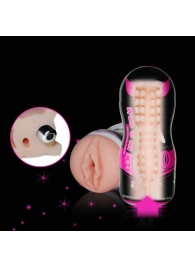 Мастурбатор-вагина Sex In A Can Vibra Vagina Tunnel - Lovetoy - в Пензе купить с доставкой