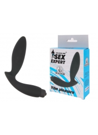 Чёрный вибростимулятор простаты Sex Expert Vibe Pleasure - Sex Expert - в Пензе купить с доставкой