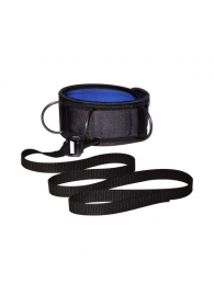 Чёрно-синий неопреновый ошейник с поводком - Sitabella - купить с доставкой в Пензе