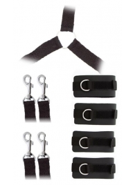 Комплект наручников и поножей LUXURIOUS BED RESTRAINT CUFF SET - Blush Novelties - купить с доставкой в Пензе