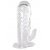 Прозрачная гелевая насадка с клиторальным отростком - 13 см. - Toyfa Basic - в Пензе купить с доставкой