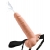 Телесный полый страпон с имитацией эякуляции 7.5  Hollow Squirting Strap-On with Balls Flesh - 21,6 см. - Pipedream - купить с доставкой в Пензе