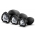 Набор из 3 черных пробок с прозрачным кристаллом-сердечком Bling Plugs Training Kit - Blush Novelties - купить с доставкой в Пензе