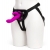 Лиловый страпон Rechargeable Vibrating Strap-On Harness Set - 17,6 см. - Happy Rabbit - купить с доставкой в Пензе