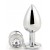 Серебристая анальная втулка с прозрачным кристаллом - 7,1 см. - Dream Toys - купить с доставкой в Пензе