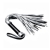 Серебристая плетка Struggle My Flogger с черной ручкой - 45 см. - Lovetoy - купить с доставкой в Пензе