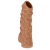 Телесная насадка с венками и открытой головкой Nude Sleeve M - 12 см. - KOKOS - в Пензе купить с доставкой