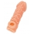 Телесная закрытая насадка с венками Cock Sleeve Size L - 17,6 см. - KOKOS - в Пензе купить с доставкой