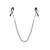 Зажимы для сосков с фиолетовой цепочкой Sweet Caress Nipple Chain - Sweet Caress - купить с доставкой в Пензе