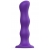 Фиолетовая насадка Strap-On-Me Dildo Geisha Balls size M - Strap-on-me - купить с доставкой в Пензе