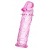 Розовая насадка фаллической формы - 12,5 см. - A-toys - в Пензе купить с доставкой
