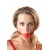 Силиконовый кляп-шар на чёрных ремешках Red Gag silicone - Orion - купить с доставкой в Пензе