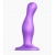 Фиолетовая насадка Strap-On-Me Dildo Plug Curvy size M - Strap-on-me - купить с доставкой в Пензе