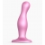 Розовая насадка Strap-On-Me Dildo Plug Curvy size M - Strap-on-me - купить с доставкой в Пензе