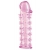 Гелевая розовая насадка на фаллос с шипами - 12 см. - Toyfa Basic - в Пензе купить с доставкой