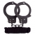 Чёрные наручники из листового металла в комплекте с веревкой BONDX METAL CUFFS LOVE ROPE SET - Dream Toys - купить с доставкой в Пензе