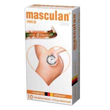 Розовые презервативы Masculan Ultra Long Pleasure с колечками, пупырышками и продлевающим эффектом - 10 шт. - Masculan - купить с доставкой в Пензе