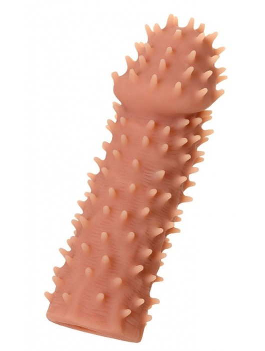 Телесная насадка на фаллос с имитацией шипов KOKOS Extreme Sleeve 07 - 14,7 см. - KOKOS - в Пензе купить с доставкой