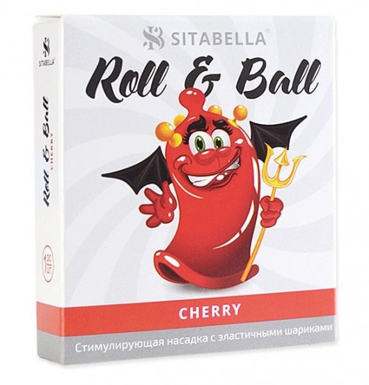 Стимулирующий презерватив-насадка Roll   Ball Cherry - Sitabella - купить с доставкой в Пензе