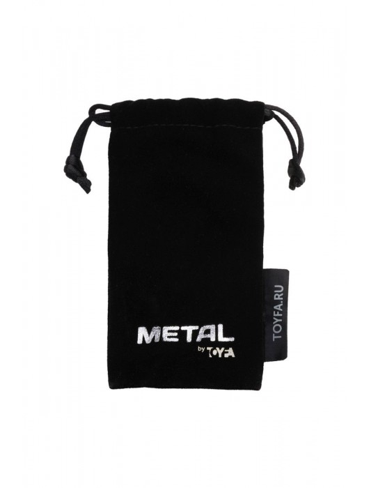 Серебристая коническая анальная пробка с красным кристаллом - 8 см. - ToyFa - купить с доставкой в Пензе